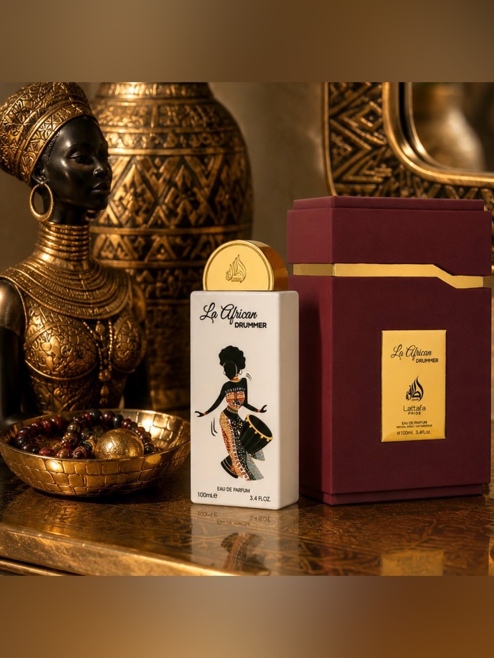 Pride La African Drummer EDP Eau de Parfum 3.4 oz Lattafa NIB New in Box UNISEX